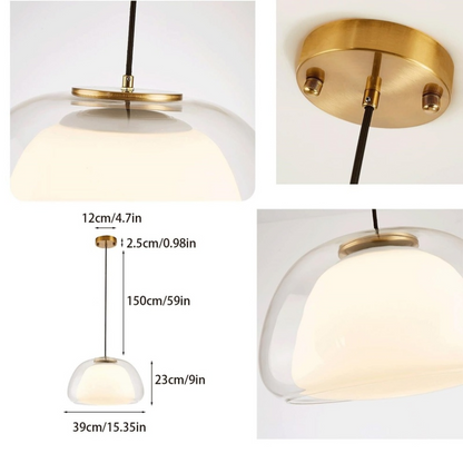 Lampe suspendue moderne en verre au lait (Copie)