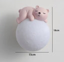 Applique Murale Animale variant ours rose