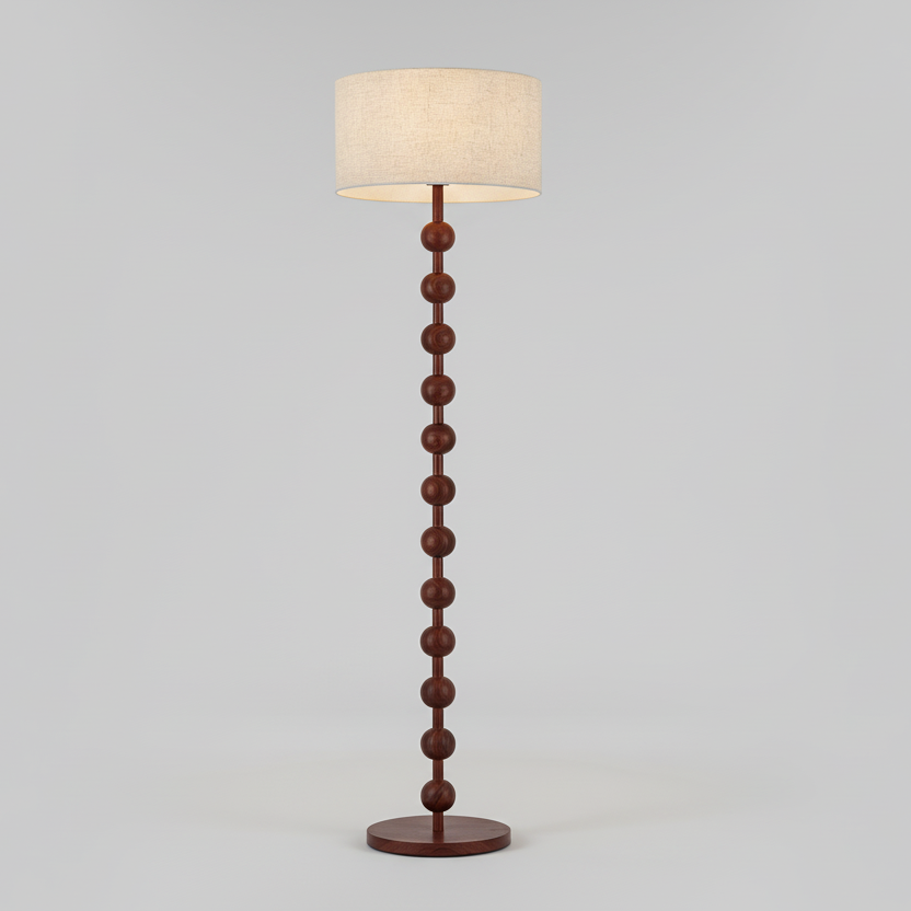 Lampadaire en bois Japandi