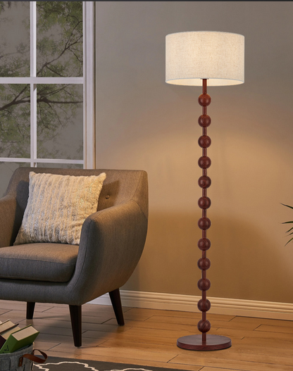 Lampadaire en bois Japandi