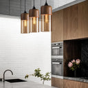 Lampe LED Suspendue en Bois cuisine
