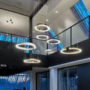 Lustre LED Circulaire Suspendu hall d'entrée