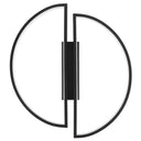 Plafonnier LED Demi-Cercle noir vue haute