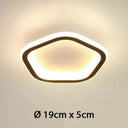 Plafonnier LED Minimaliste 3 Couleurs Pentagone Noir
