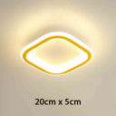 Plafonnier LED Minimaliste 3 Couleurs carré doré