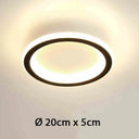 Plafonnier LED Minimaliste 3 Couleurs rond Noir