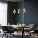 Suspension en Cristal K9 salon simple triple 