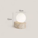 Dimensions du mini applique murale en pierre naturelle et verre by Luppa