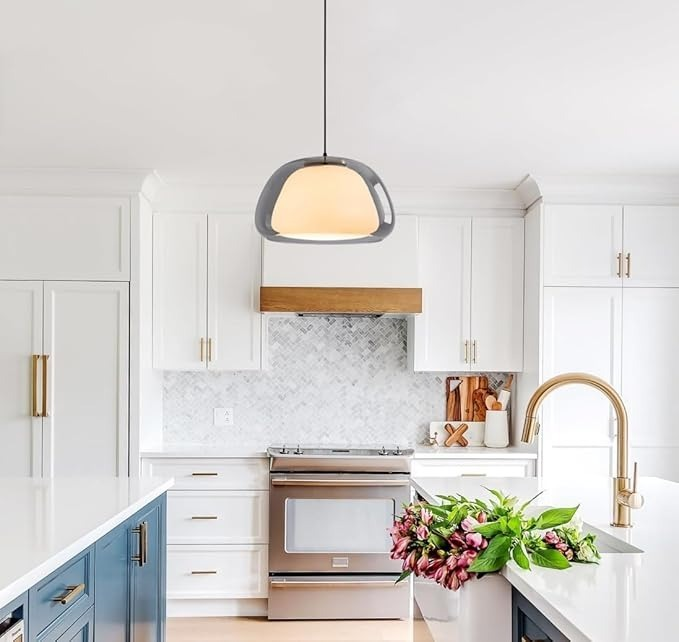 Lampe suspendue moderne en verre au lait (Copie)